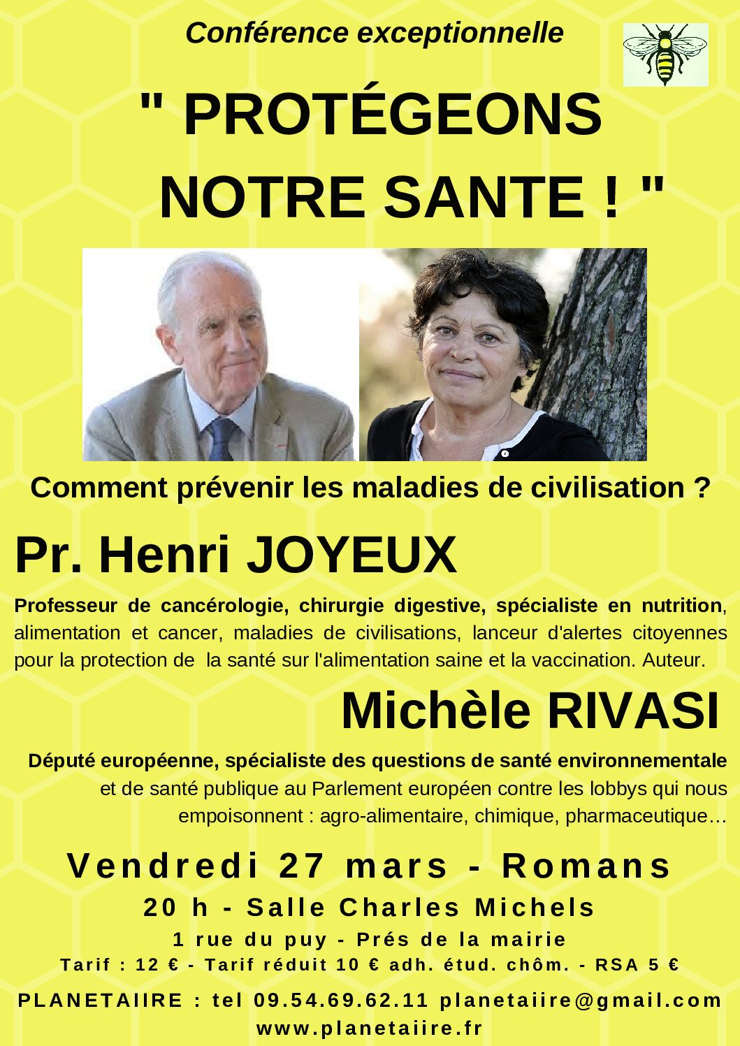 Romans Protegeons Notre Sante Avec Michele Rivasi Depute Europeenne Site Officiel Du Pr Henri Joyeux